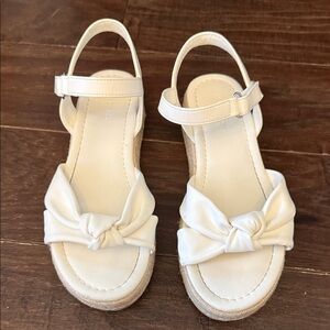 White Knotted Strap Sandals/Espadrille